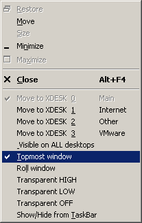 system menu